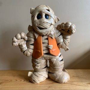 Vintage Ceramic MUMMY Halloween Statue